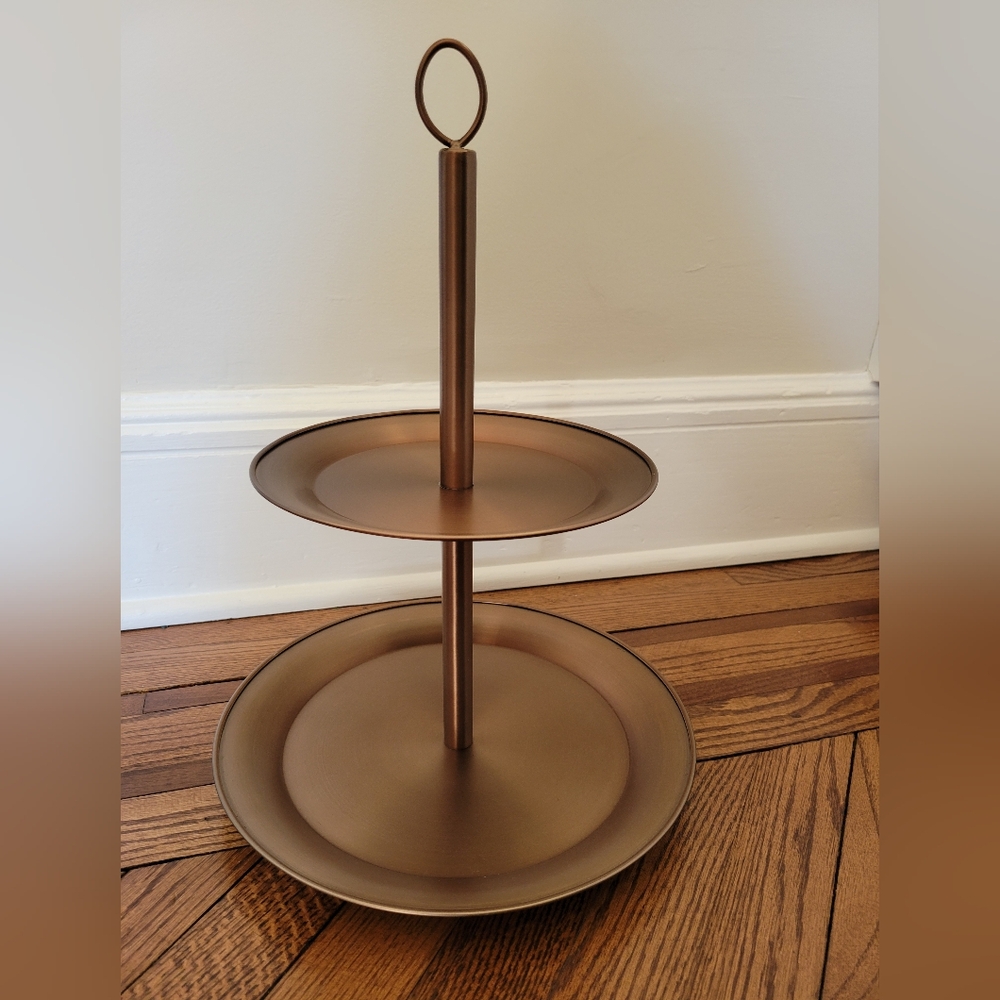 Threshold Champagne Bronze Tiered Tray